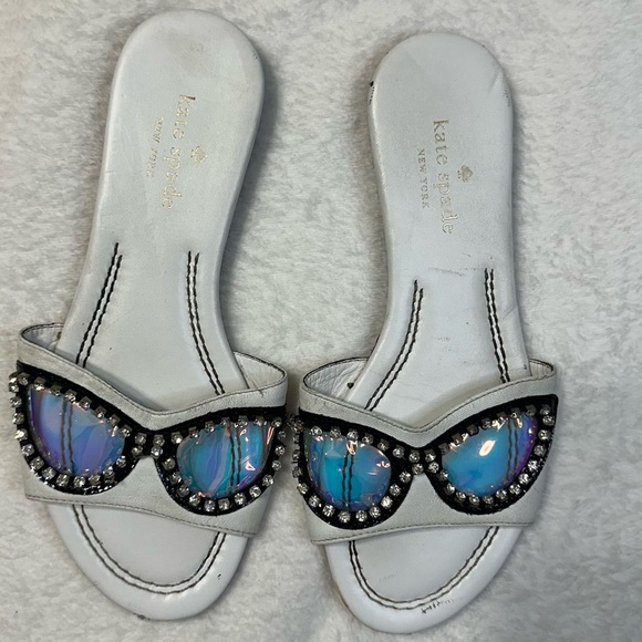 Kate Spade White Embellished Sandals - Picture 6 of 14